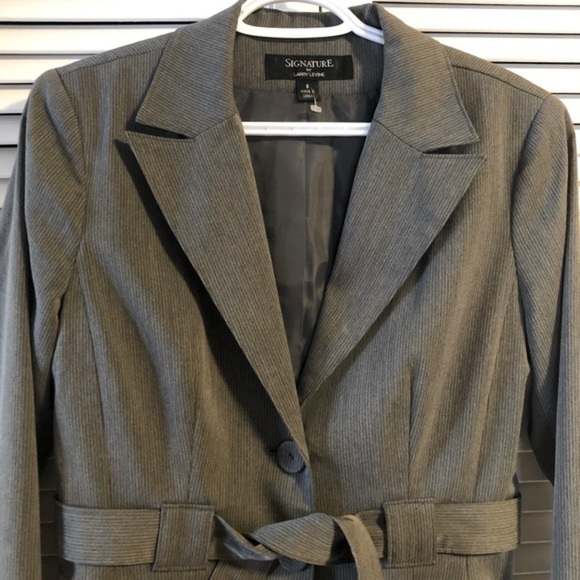 LARRY Levine front tie blazer size 6 - Picture 3 of 6